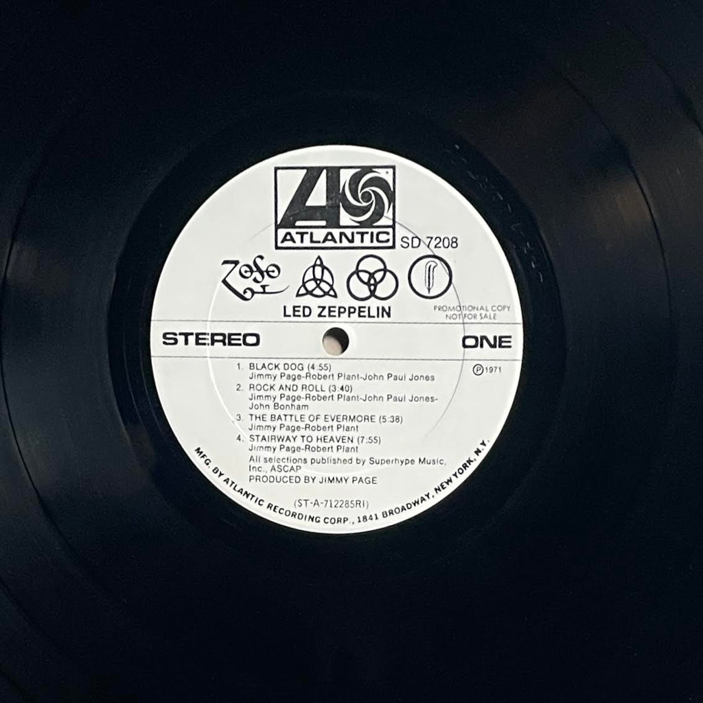 Led Zeppelin - IV LP (Used Vinyl, White Label Promo, Richmond [Philips] Pressing) ( VINYL )