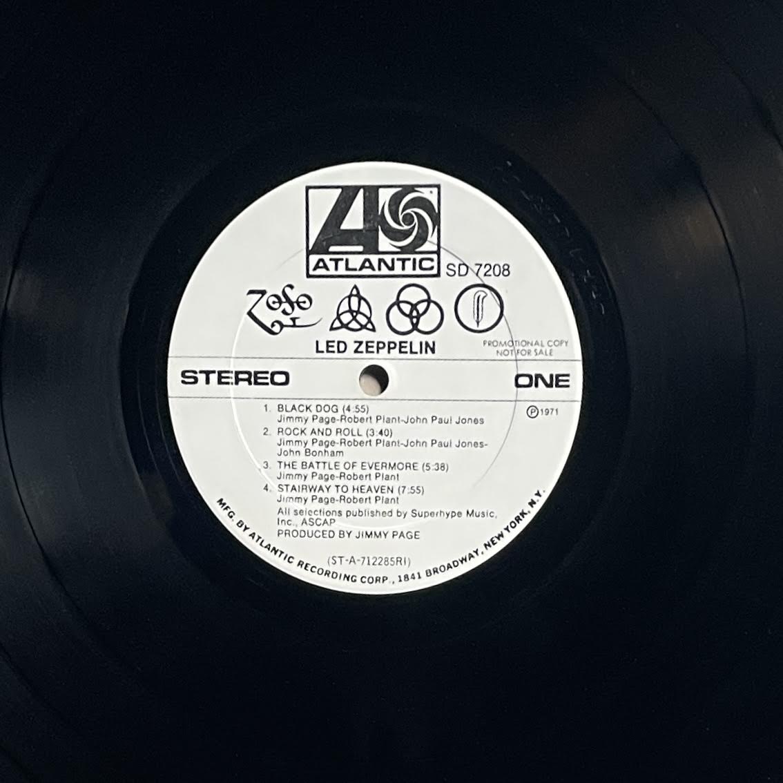 Led Zeppelin - IV LP (Used Vinyl, White Label Promo, Richmond [Philips] Pressing) ( VINYL )