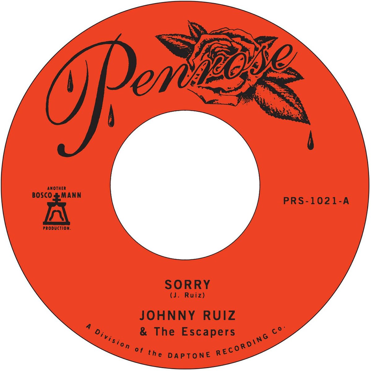 Johnny Ruiz And The Escapes - Sorry b/w Prettiest Girls 7" Single ( VINYL )