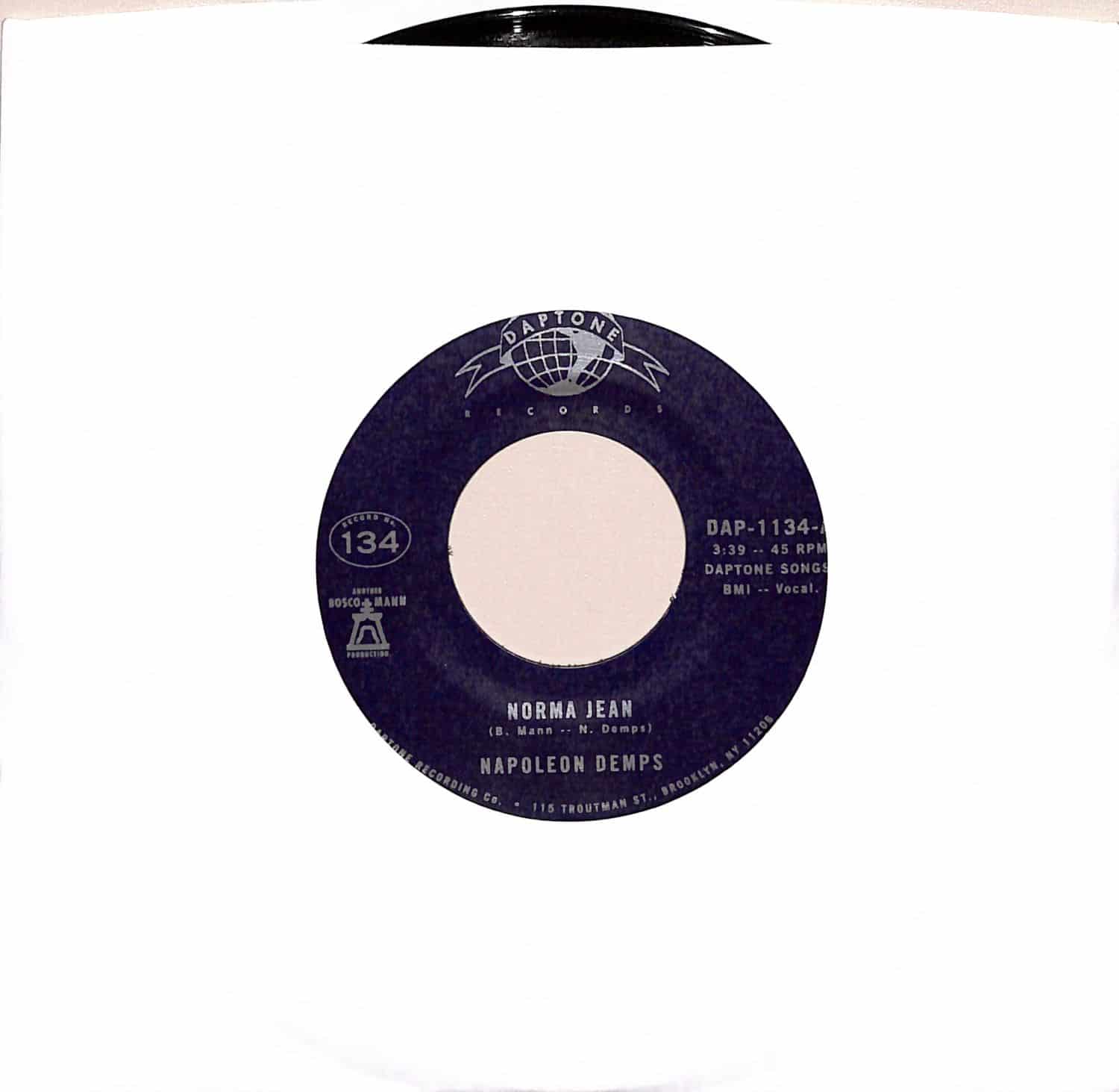 Napoleon Demps - Norma Jean b/w Instrumental 7" ( VINYL )