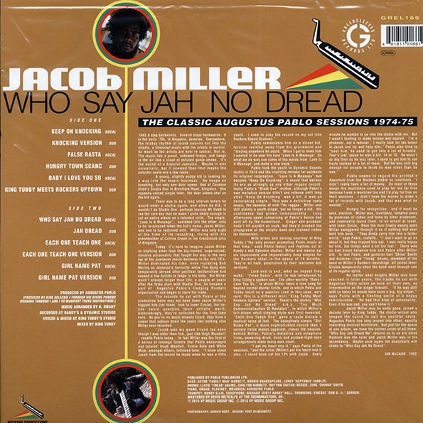Jacob Miller - Who Say Jah No Dread LP ( VINYL )
