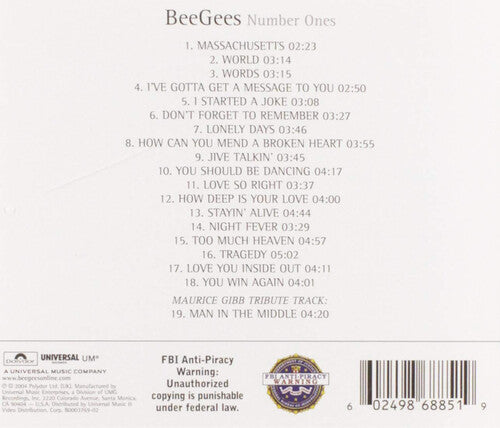 Bee Gees - Number Ones CD (Bonus Track, Jewel Case) ( VINYL )