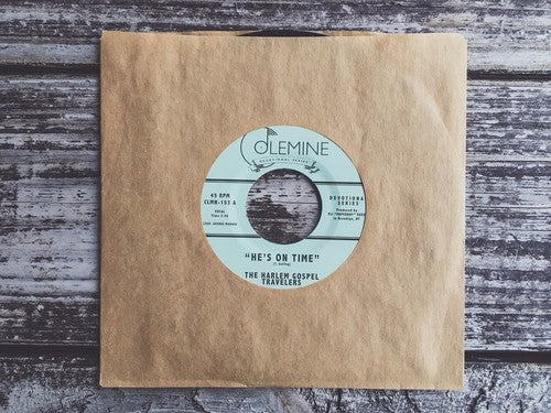 Harlem Gospel Travelers - He's On Time b/w Wash Me, Lord 7" ( VINYL )