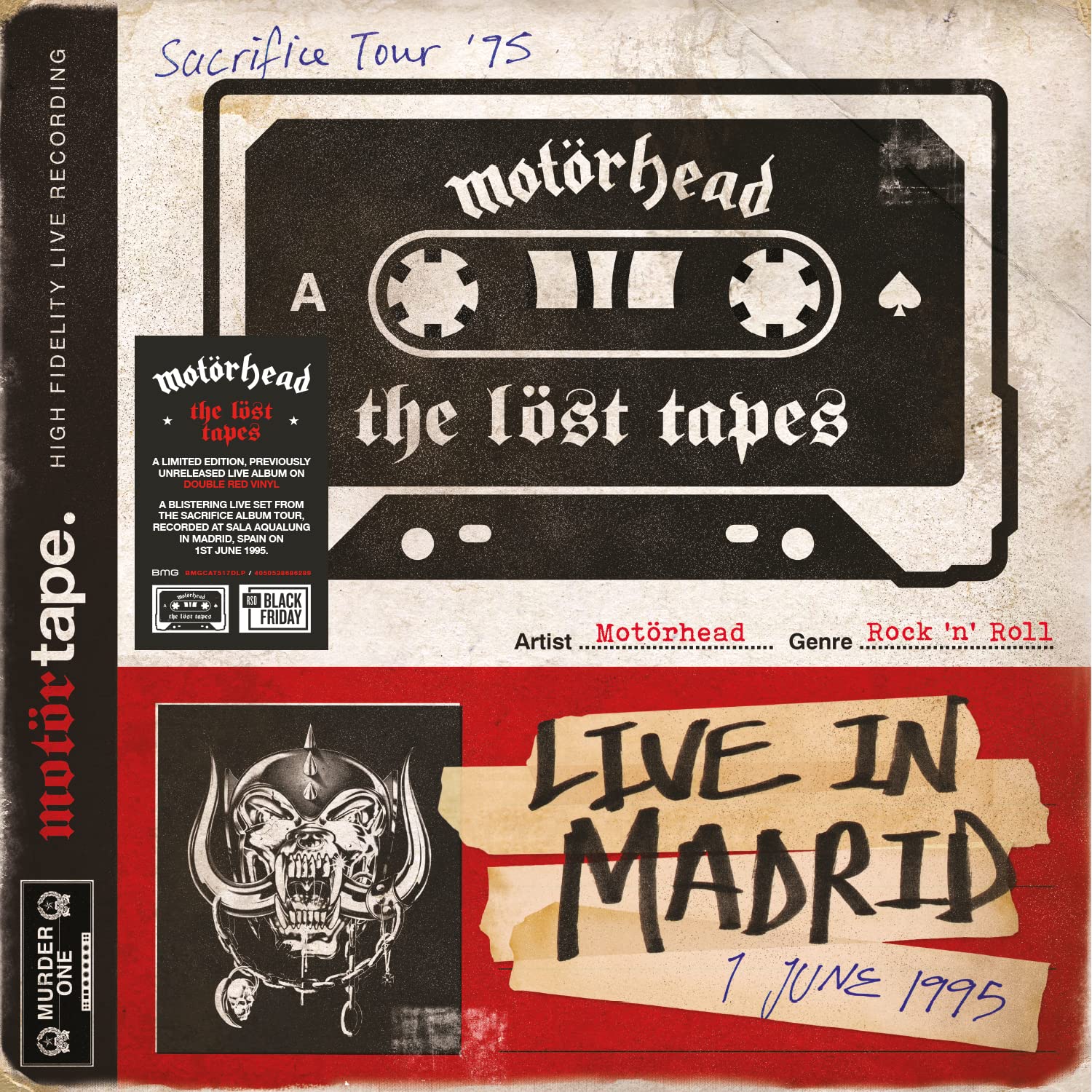 Motorhead - The Lost Tapes, Vol. 1: Live In Madrid, June 1, 1995 LP (RSD 2021 Exclusive, Transparent Red Vinyl) ( VINYL )