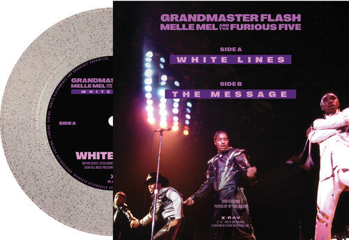Grandmaster Flash - White Lines 7" (Clear Glitter Vinyl) ( VINYL )