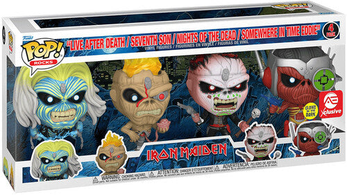 FUNKO POP! ROCKS: Iron Maiden - Eddie 4PK Glow in the Dark Box Set ( VINYL )