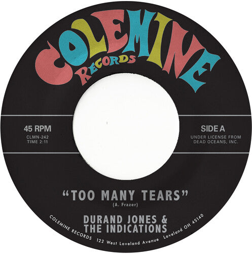 Durand Jones & the Indications - Too Many Tears b/w Cruisin' to the Parque 7" (Blue Colored Vinyl) ( VINYL )