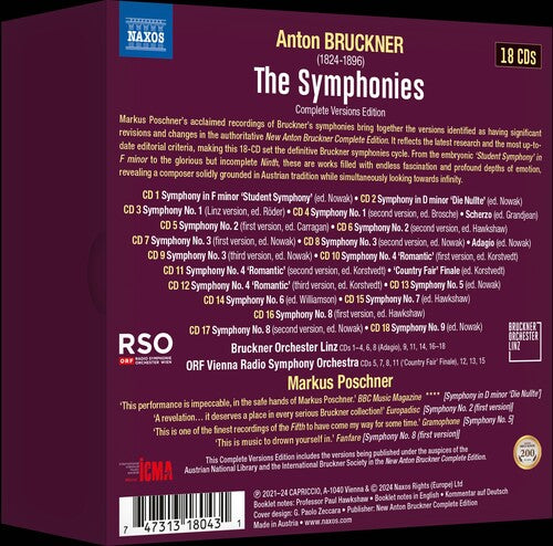 Bruckner Orchestra Linz - Bruckner: Symphonies Nos. " 0 "‚Äì9 18CD ( VINYL )