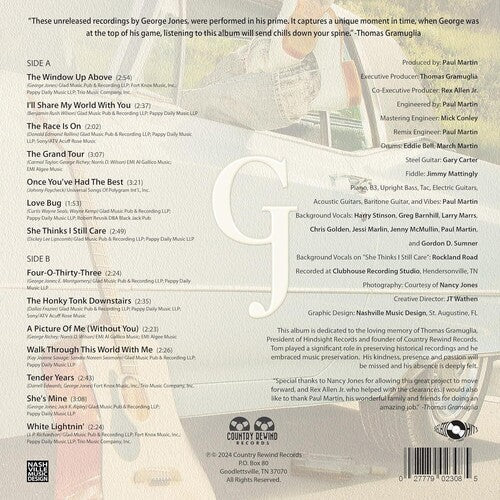 George Jones - Lost Nashville Sessions LP ( VINYL )