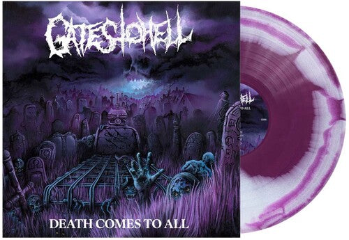 Gates to Hell - Death Comes to All - Purple/White Swirl LP (Colored Vinyl, Purple, White) ( VINYL )