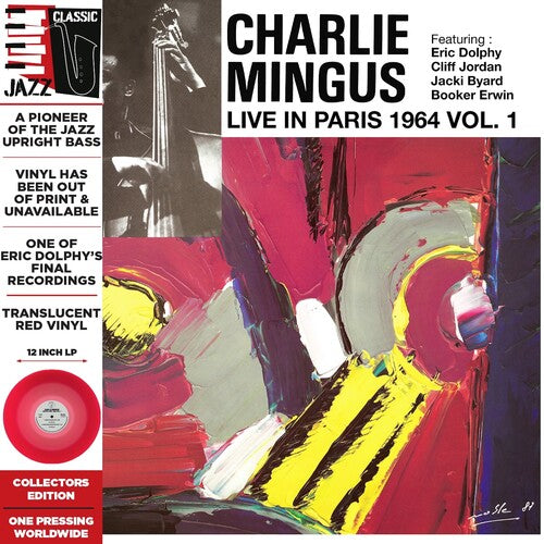 Charles Mingus - Live in Paris, 1964 Vol. 1 - Translucent Red LP (Colored Vinyl, Red, Deluxe Edition, Limited Edition, Remastered, Reissue) ( VINYL )
