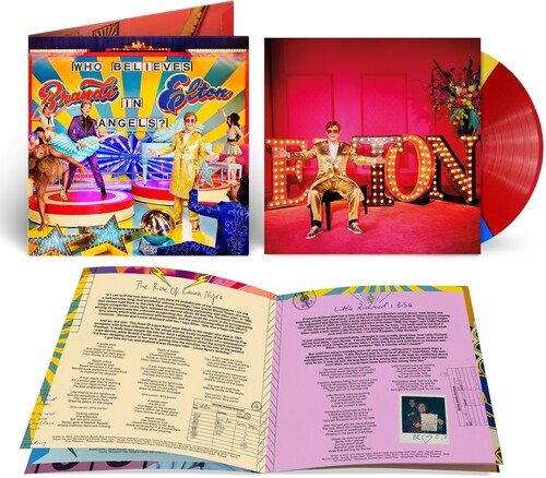Elton John & Brandi Carlile - Who Believes In Angels? LP (Red, Yellow, & Blue Colored Vinyl, Lyric Book) ( VINYL )