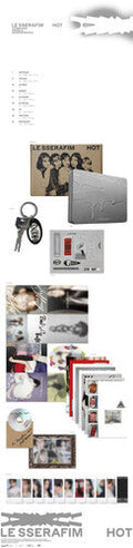 Le Sserafim - 5th Mini Album Hot (Tin Case Ver.) CD (Tin Case, Keychain / Keyring, Magnet, Poster, Postcard, Photo / Photo Card) ( VINYL )