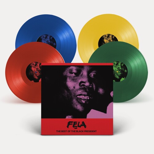 Fela Kuti - Best of the Black President 4LP (Red, Green, Blue, & Yellow Colored Vinyl) ( VINYL )