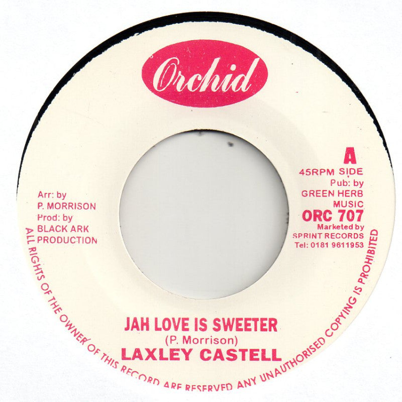 Laxley Castell - Jah Love is Sweeter b/w King Tubby's 7" ( VINYL )