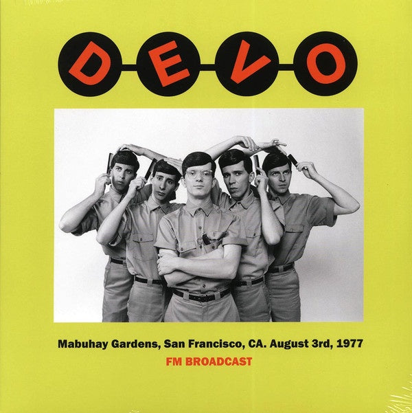Devo - Mabuhay Gardens, San Francisco, CA August 3rd, 1977 FM Broadcast LP ( VINYL )