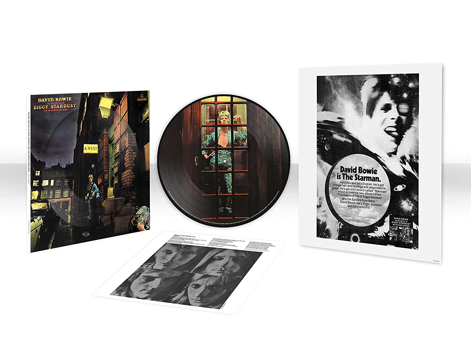 David Bowie – The Rise and Fall of Ziggy Stardust and the Spiders From Mars LP (50th Anniversary Picture Disc, 2012 Half-Speed Remaster, Poster) ( VINYL )