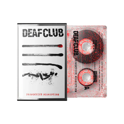 Deaf Club - Productive Disruption Cassette (Clear and Red Glitter Colored Cassette) ( VINYL )