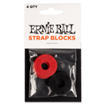 Ernie Ball - Strap Blocks - Red and Black - 4 Pack ( VINYL )