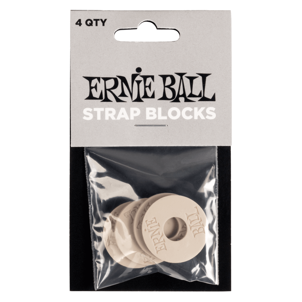Ernie Ball- Strap Blocks - Gray - 4 Pack ( VINYL )
