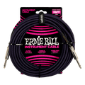 Ernie Ball - Braided Instrument Cable Straight/Straight 25ft - Purple/Black ( VINYL )