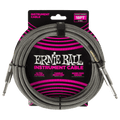 Ernie Ball - Braided Instrument Cable Straight/Straight 18ft - Silver Fox ( VINYL )