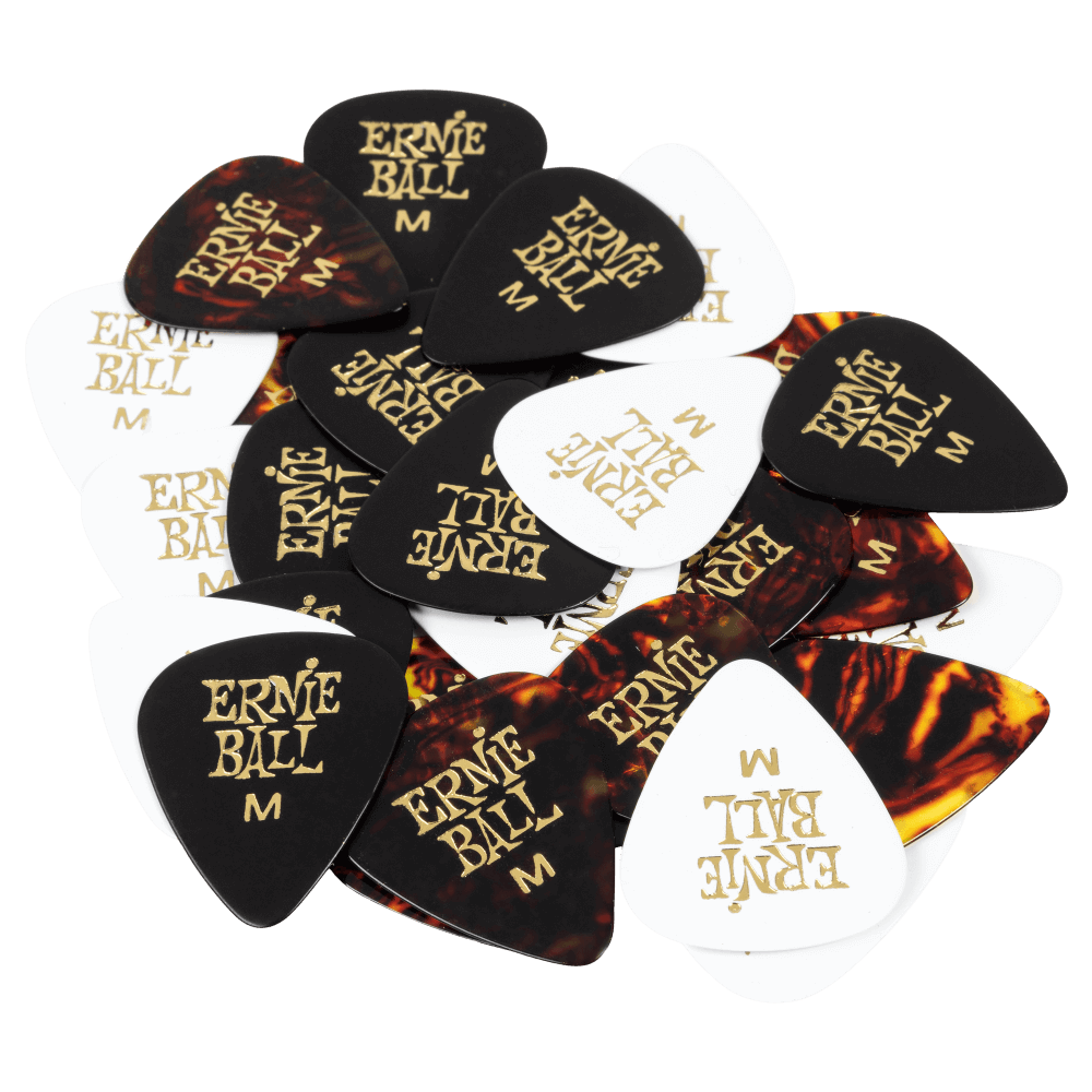 Ernie Ball - Cellulose Guitar Picks - Medium Assorted Colors - 12 Pack ( VINYL )