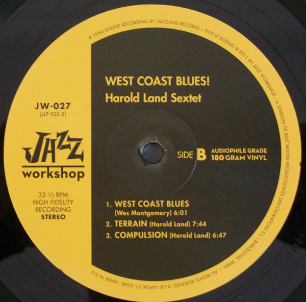 Harold Land - West Coast Blues! LP (180g, Audiophile, Limited Edition, Remastered, Jazz Workshop) ( VINYL )