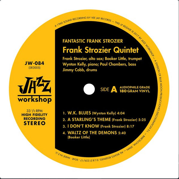 Frank Strozier - Fantastic Frank Strozier LP (180g, Limited Edition, Stereo, Remastered, Jazz Workshop) ( VINYL )