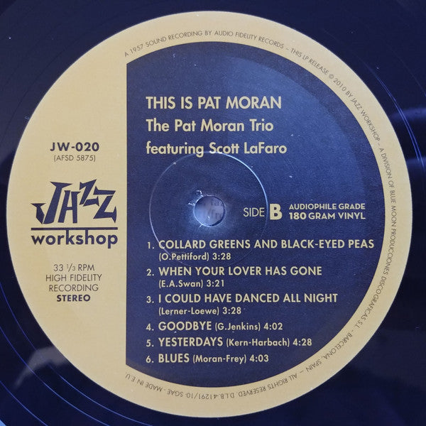 Pat Moran - This Is Pat Moran LP (180g, Remastered, Limited Edition of 500, Jazz Workshop) ( VINYL )