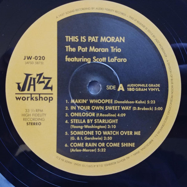 Pat Moran - This Is Pat Moran LP (180g, Remastered, Limited Edition of 500, Jazz Workshop) ( VINYL )