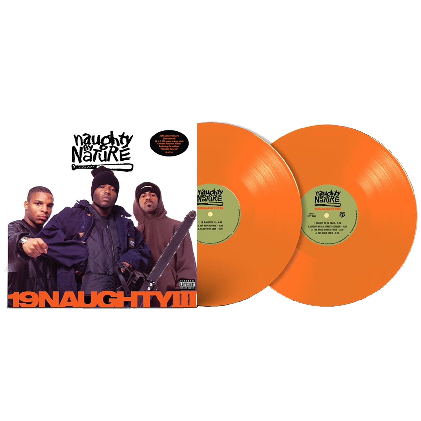 Naughty By Nature - 19 Naughty III 2LP (30th Anniversary, Orange Vinyl) ( VINYL )