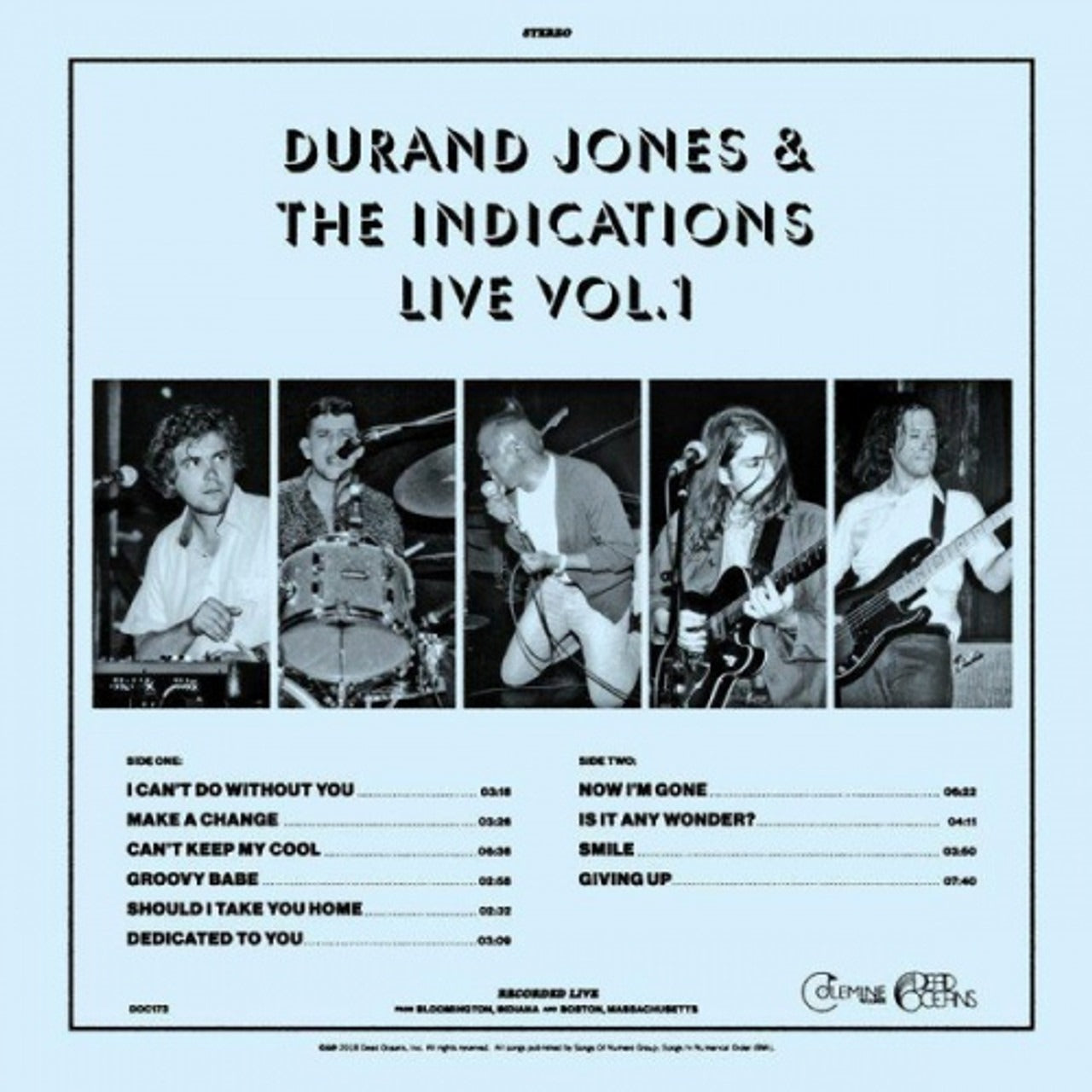 Durand Jones & The Indications - Live Vol. 1 LP ( VINYL )