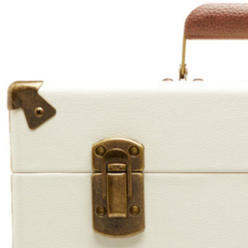 GPO Retro SWB18CT 12" Vinyl Record Case 35 Cnt Capacity Removable Lid - Cream / Tan ( VINYL )