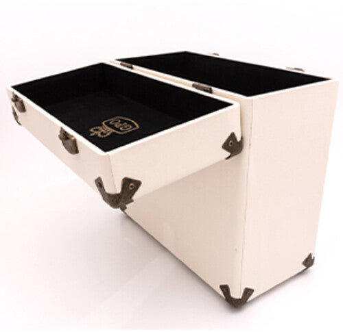 GPO Retro SWB18CT 12" Vinyl Record Case 35 Cnt Capacity Removable Lid - Cream / Tan ( VINYL )