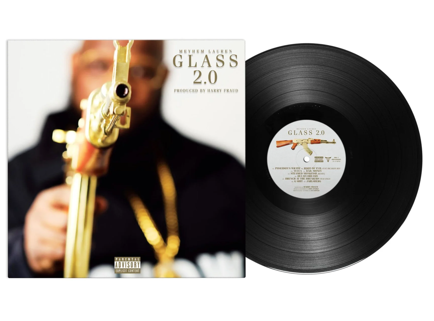 Meyhem Lauren & Harry Fraud - Glass 2.0 LP (Black Vinyl) ( VINYL )