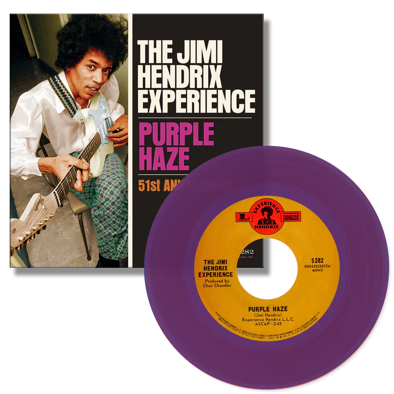 Jimi Hendrix - Purple Haze b/w 51st Anniversary 7" ( VINYL )