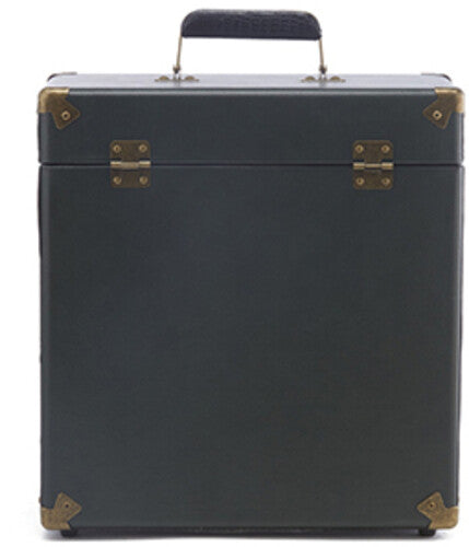 GPO Retro SWB18GB 12 " Vinyl Record Case 35 Count Capacity Removable Lid - Rustic Green with Black Interior ( VINYL )