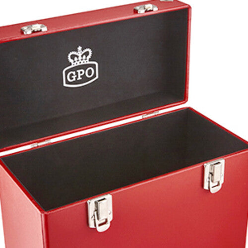 GPO Retro SWB18RED 12" Vinyl Record Case 35 Count Capacity with Removable Lid - Red ( VINYL )