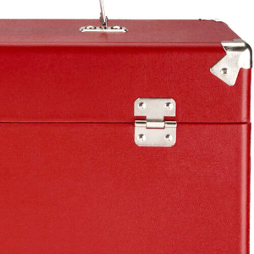 GPO Retro SWB18RED 12" Vinyl Record Case 35 Count Capacity with Removable Lid - Red ( VINYL )
