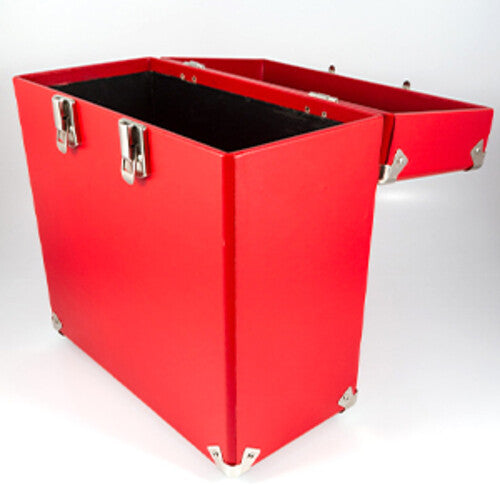 GPO Retro SWB18RED 12" Vinyl Record Case 35 Count Capacity with Removable Lid - Red ( VINYL )