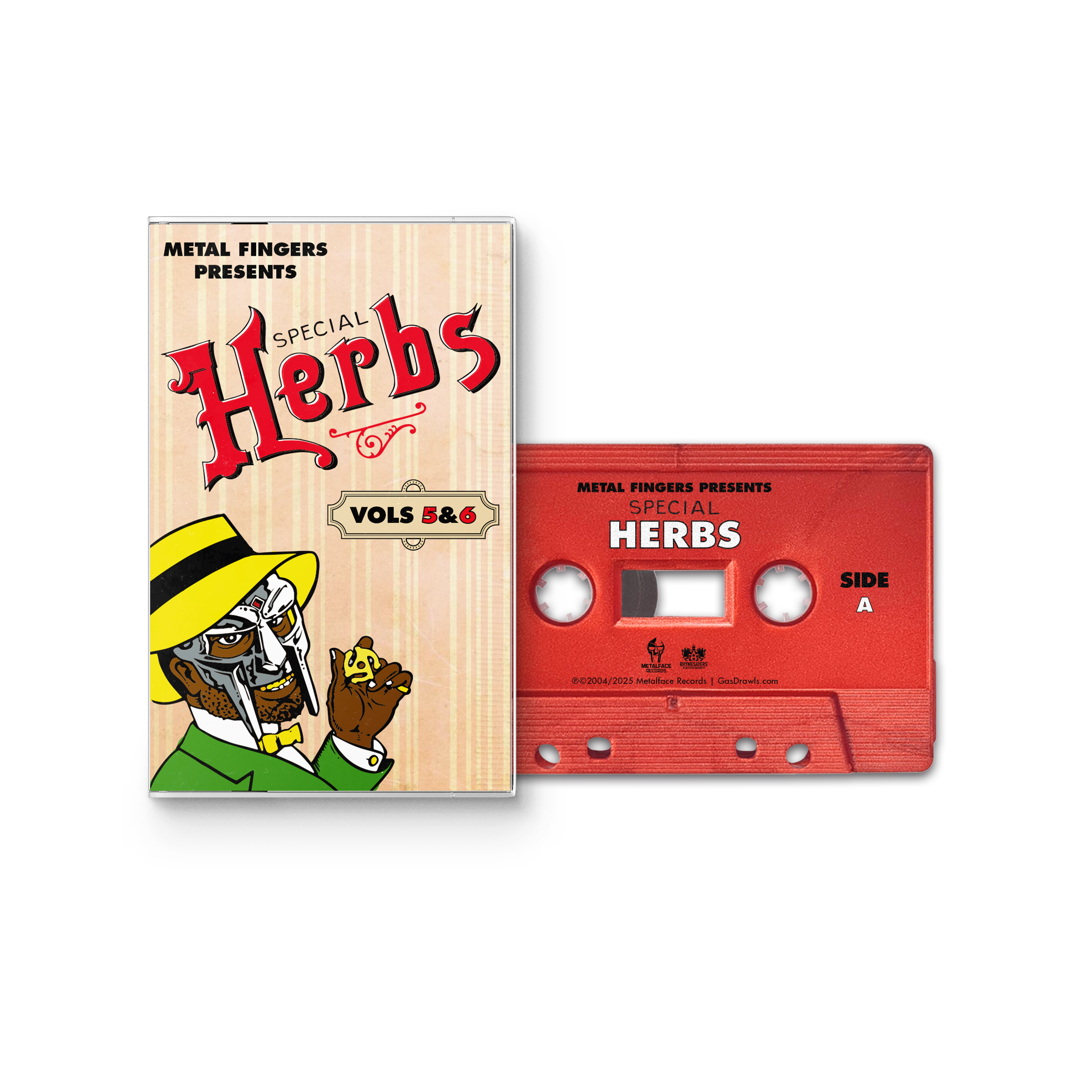 MF DOOM - Metal Fingers Presents: Special Herbs Vol. 5 & 6 CASSETTE (Apple Red) ( VINYL )