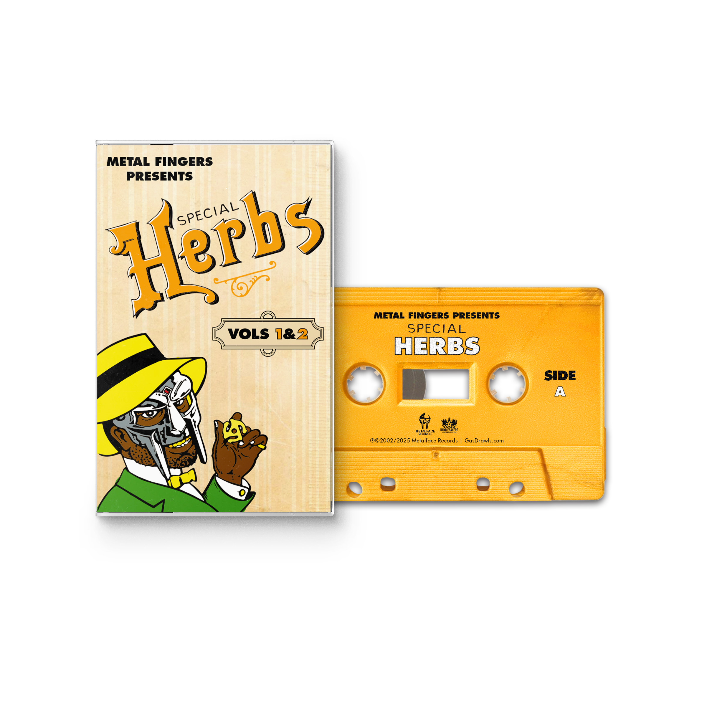 MF DOOM - Metal Fingers Presents: Special Herbs Vol. 1 & 2 CASSETTE (Mustard Yellow) ( VINYL )